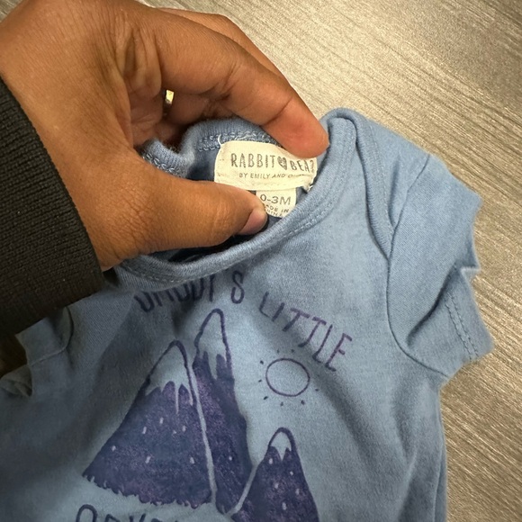 Rabbit Bear two set 0-3 months old baby bodysuit - Picture 5 of 7